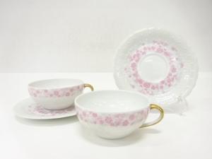 LIMOGES　リモージュ　ジョルジュボワイエ　リビエラローズ　カップ＆ソーサーペア　洋食器